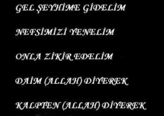 şeyhim gel gel ilahi sözleri